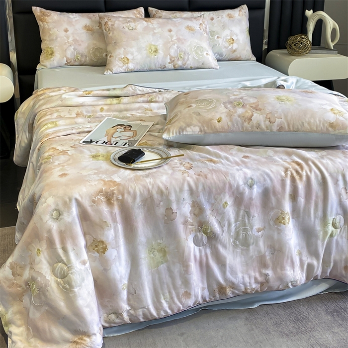 91家纺网 家纺一手货源 找家纺 （总）绒棉世家 2026新款100%莱赛尔天丝面料数码印花天丝夏被四件套