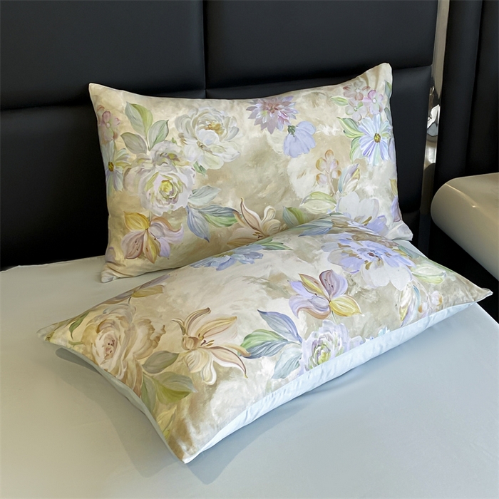 91家纺网 家纺一手货源 找家纺 绒棉世家 2026新款100%莱赛尔天丝面料数码印花天丝夏被四件套 倾城