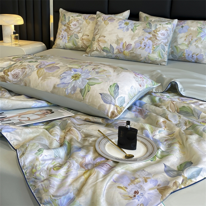 91家纺网 家纺一手货源 找家纺 （总）绒棉世家 2026新款100%莱赛尔天丝面料数码印花天丝夏被四件套