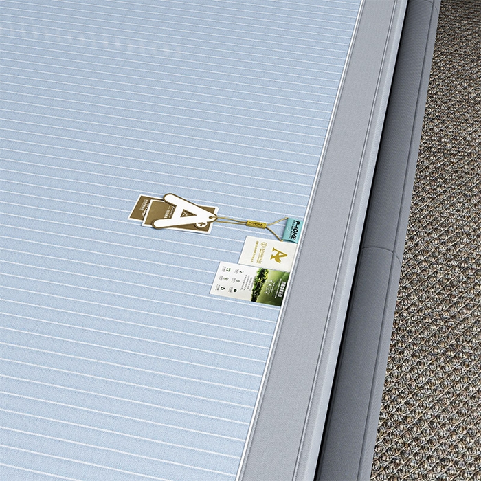 91家纺网 家纺一手货源 找家纺 小牛席业 2026新款PE凉感纤维无印风纯色凉感冰丝席凉席席子（床笠款） 蓝色