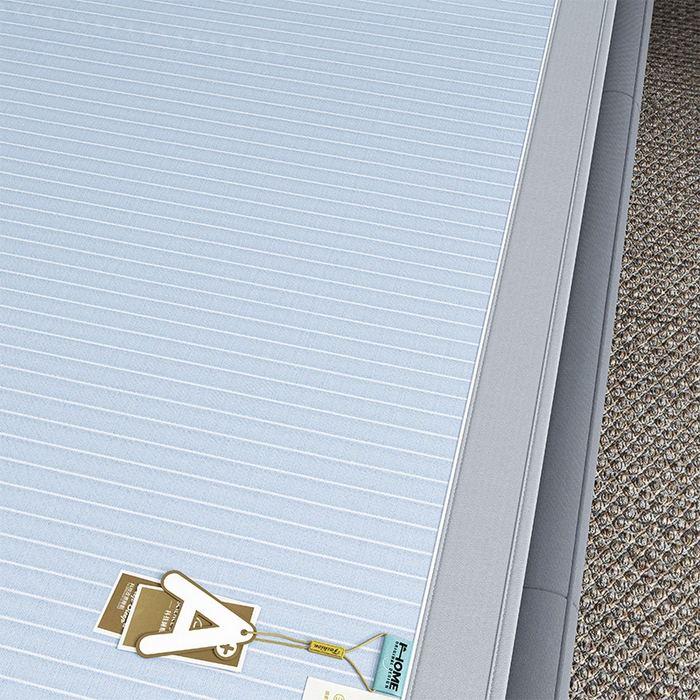 91家纺网 家纺一手货源 找家纺 小牛席业 2026新款PE凉感纤维无印风纯色凉感冰丝席凉席席子（床笠款） 蓝色