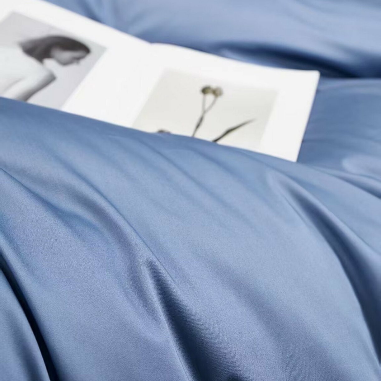 91家纺网 家纺一手货源 找家纺 沐珩家纺 2026新款双拼角拼色100s长绒棉工艺四件套-凯伦 凯伦-钻石蓝