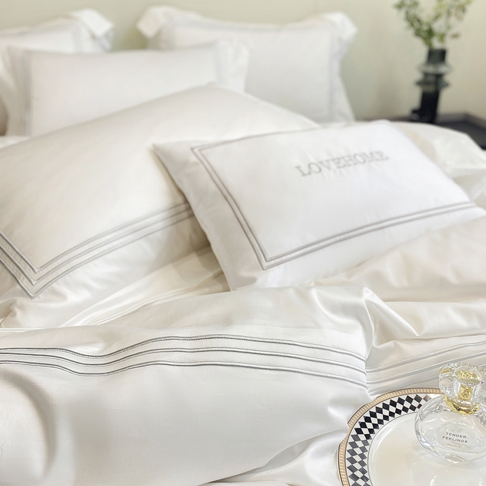 91家纺网 家纺一手货源 找家纺 家居1号家纺 2026新款100支新疆长绒棉纯棉四件套-爱丽丝 爱丽丝-象牙白