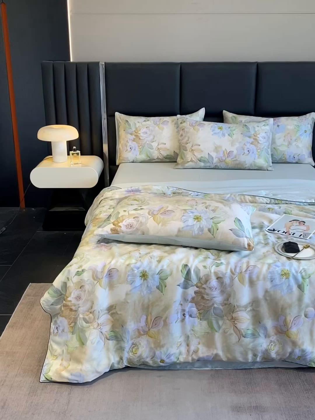 91家纺网 家纺一手货源 找家纺 绒棉世家 2026新款100%莱赛尔天丝面料数码印花天丝夏被四件套 倾城