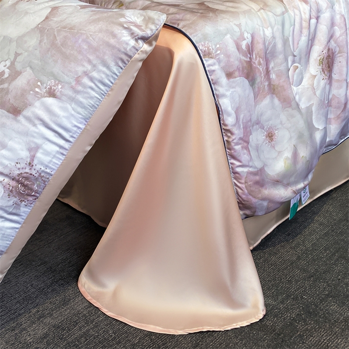 91家纺网 家纺一手货源 找家纺 绒棉世家 2026新款100%莱赛尔天丝面料数码印花天丝夏被四件套 诺曼花园