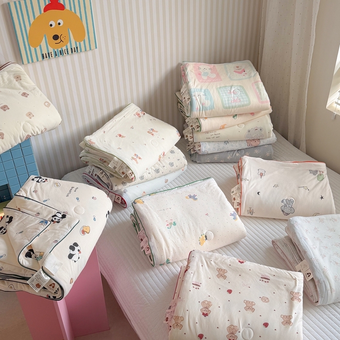 91家纺网 家纺一手货源 找家纺 （总）暖生活 2026新款A类牛奶针织棉夏被被子被芯