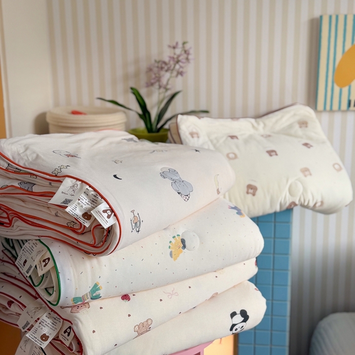 91家纺网 家纺一手货源 找家纺 暖生活 2026新款A类牛奶针织棉夏被被子被芯 组合图仅供参考