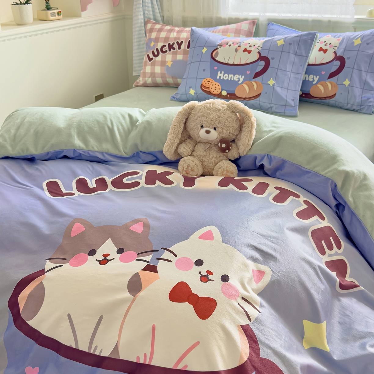 91家纺网 家纺一手货源 找家纺 （总）沐珩家纺 2026新款牛奶绒水晶绒卡通大版四件套