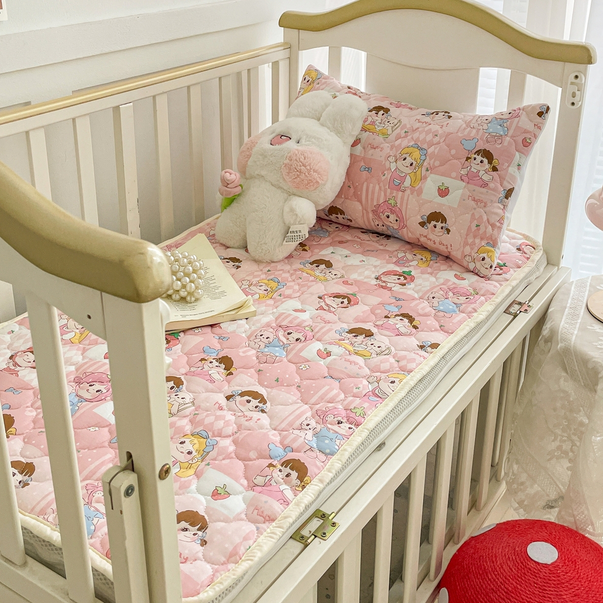 91家纺网 家纺一手货源 找家纺 （总）小桃姐家纺 2026新款全棉纯棉天然棉花床褥防滑床护垫垫子幼儿园床垫儿童床垫