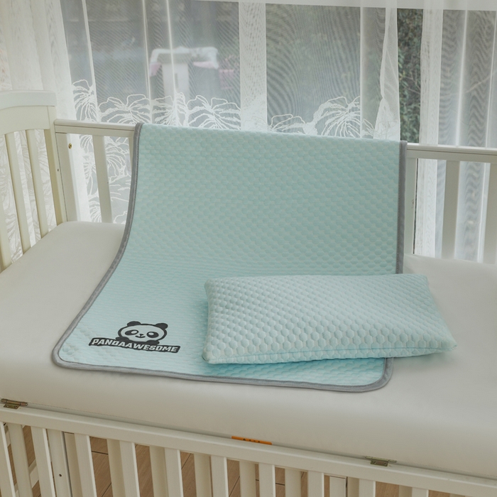 91家纺网 家纺一手货源 找家纺 宅部落 2026新款凉感豆豆儿童凉席席子 酷熊-淡蓝