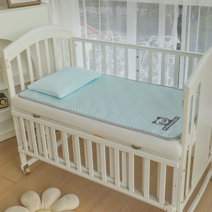 91家纺网 家纺一手货源 找家纺 宅部落 2026新款凉感豆豆儿童凉席席子 酷熊-淡蓝