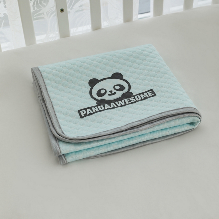 91家纺网 家纺一手货源 找家纺 宅部落 2026新款凉感豆豆儿童凉席席子 酷熊-淡蓝