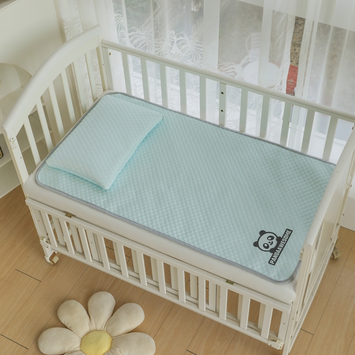 91家纺网 家纺一手货源 找家纺 宅部落 2026新款凉感豆豆儿童凉席席子 酷熊-淡蓝