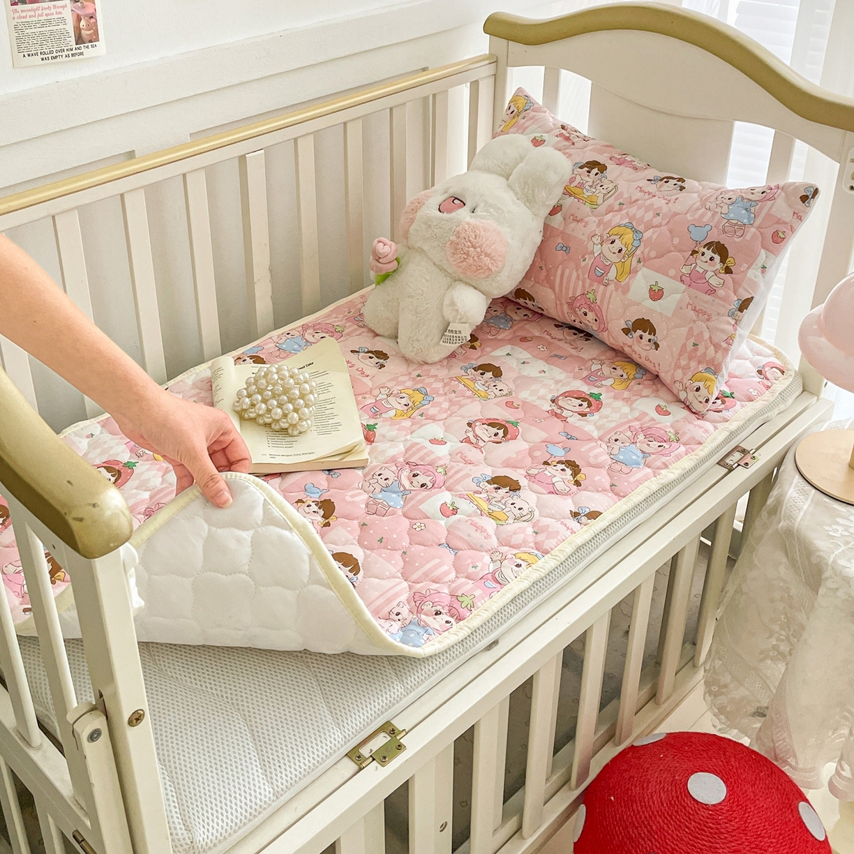 91家纺网 家纺一手货源 找家纺 （总）小桃姐家纺 2026新款全棉纯棉天然棉花床褥防滑床护垫垫子幼儿园床垫儿童床垫