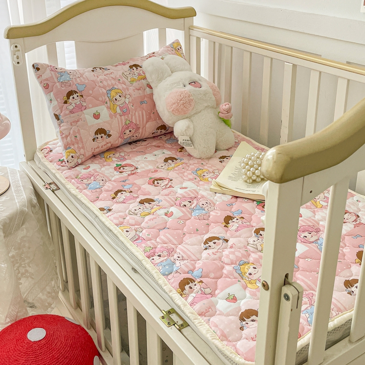 91家纺网 家纺一手货源 找家纺 （总）小桃姐家纺 2026新款全棉纯棉天然棉花床褥防滑床护垫垫子幼儿园床垫儿童床垫