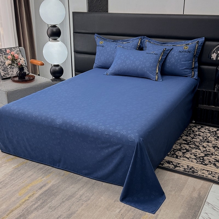 91家纺网 家纺一手货源 找家纺 沐珩家纺 2026新款亲肤磨毛刺绣压花四件套-格调系列 格调-藏蓝