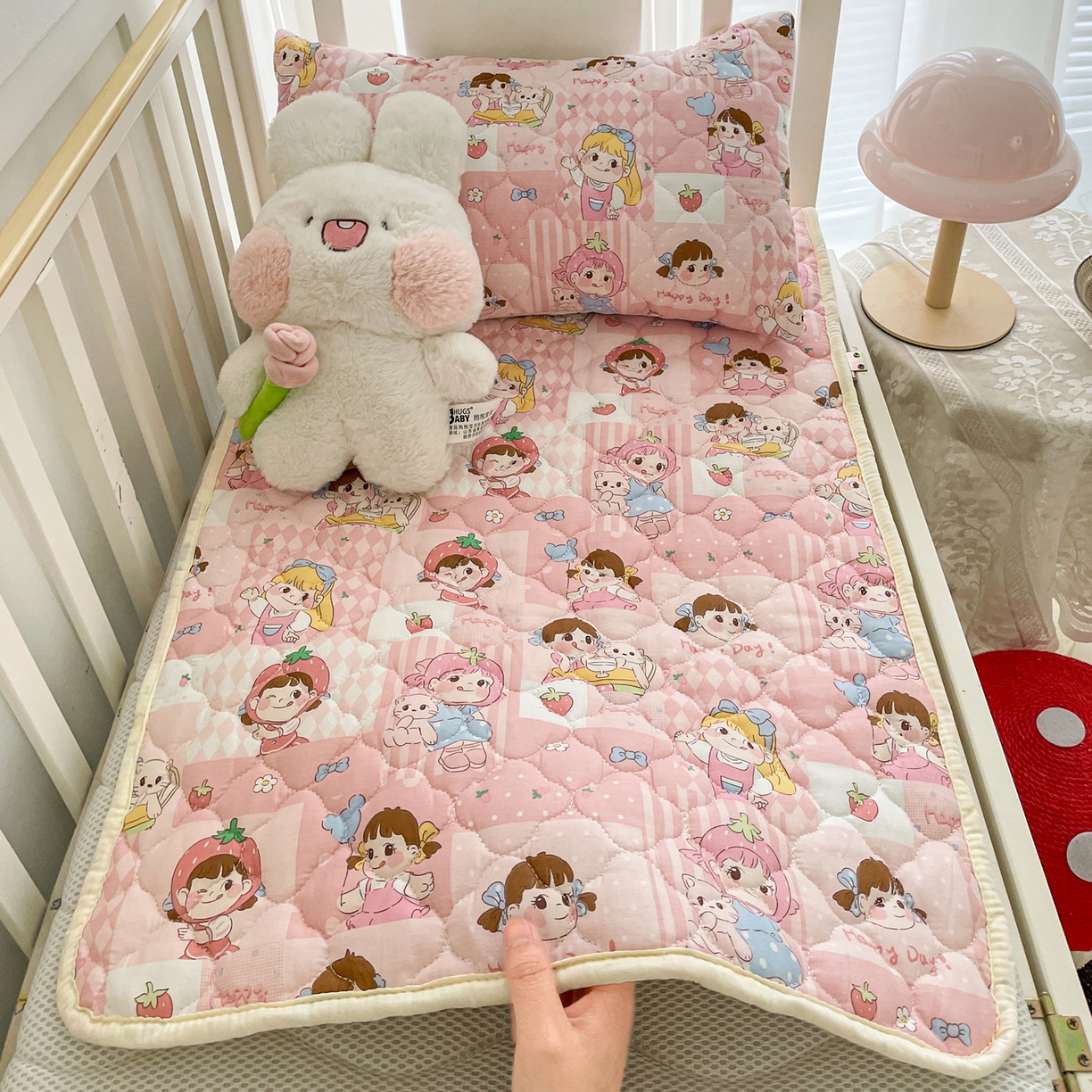 91家纺网 家纺一手货源 找家纺 （总）小桃姐家纺 2026新款全棉纯棉天然棉花床褥防滑床护垫垫子幼儿园床垫儿童床垫