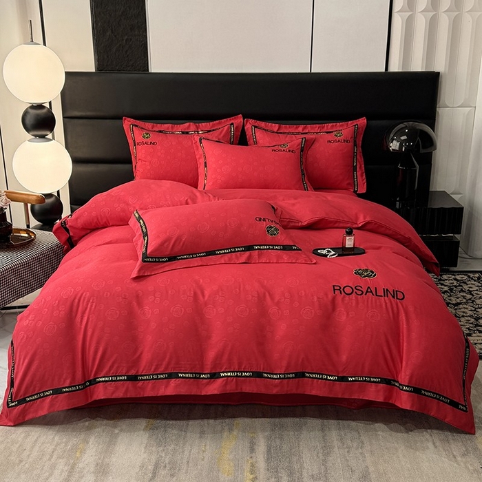 91家纺网 家纺一手货源 找家纺 （总）沐珩家纺 2026新款亲肤磨毛刺绣压花四件套-格调系列