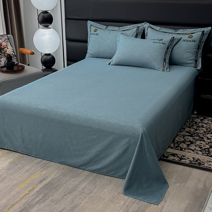 91家纺网 家纺一手货源 找家纺 沐珩家纺 2026新款亲肤磨毛刺绣压花四件套-格调系列 格调-湖蓝