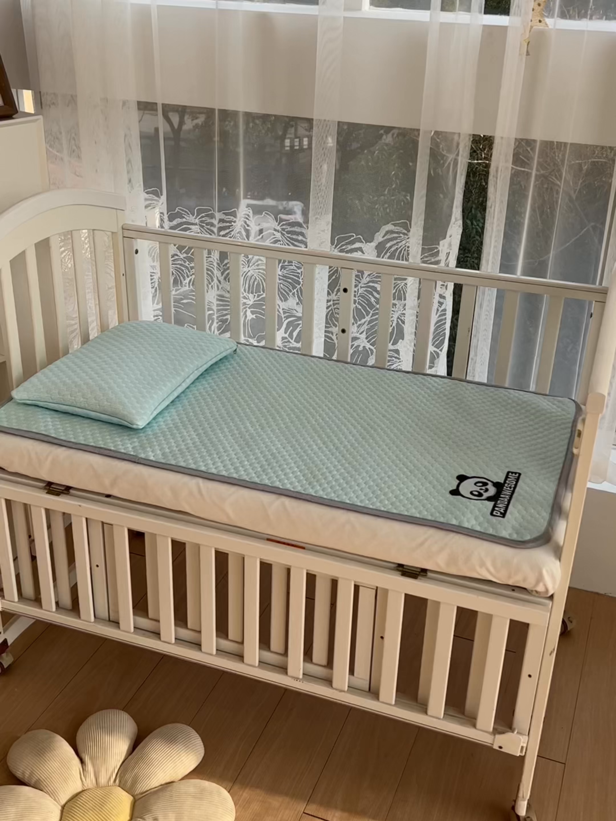 91家纺网 家纺一手货源 找家纺 宅部落 2026新款凉感豆豆儿童凉席席子 酷熊-淡蓝