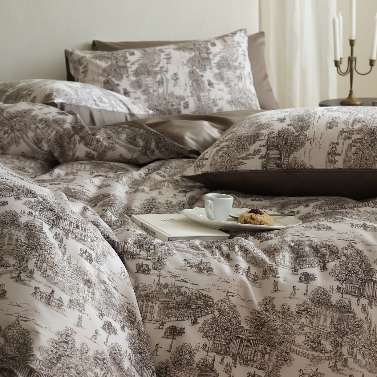 91家纺网 家纺一手货源 找家纺 （总）ONE TWO ONE 121 【会员-20】【控价商品】【提供买家秀】【专版花型】2026新款100s长绒棉全棉床上用品数码印花四件套