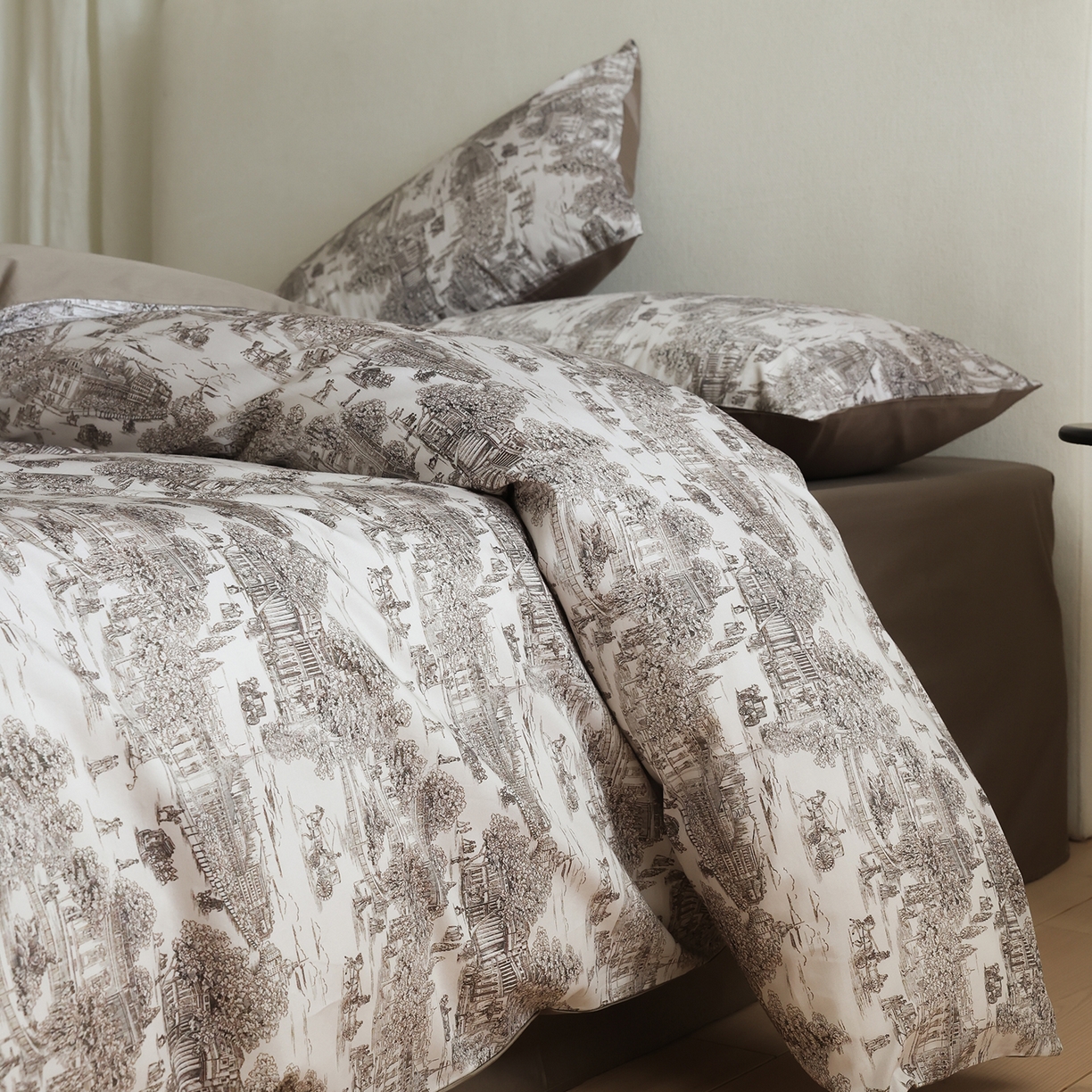 91家纺网 家纺一手货源 找家纺 （总）ONE TWO ONE 121 【会员-20】【控价商品】【提供买家秀】【专版花型】2026新款100s长绒棉全棉床上用品数码印花四件套