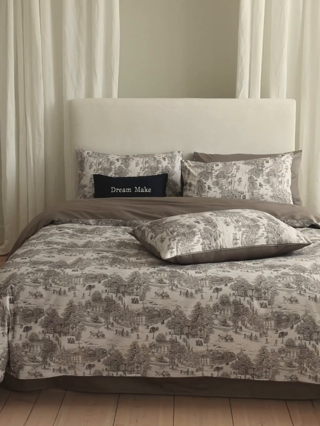 91家纺网 家纺一手货源 找家纺 （总）ONE TWO ONE 121 【会员-20】【控价商品】【提供买家秀】【专版花型】2026新款100s长绒棉全棉床上用品数码印花四件套