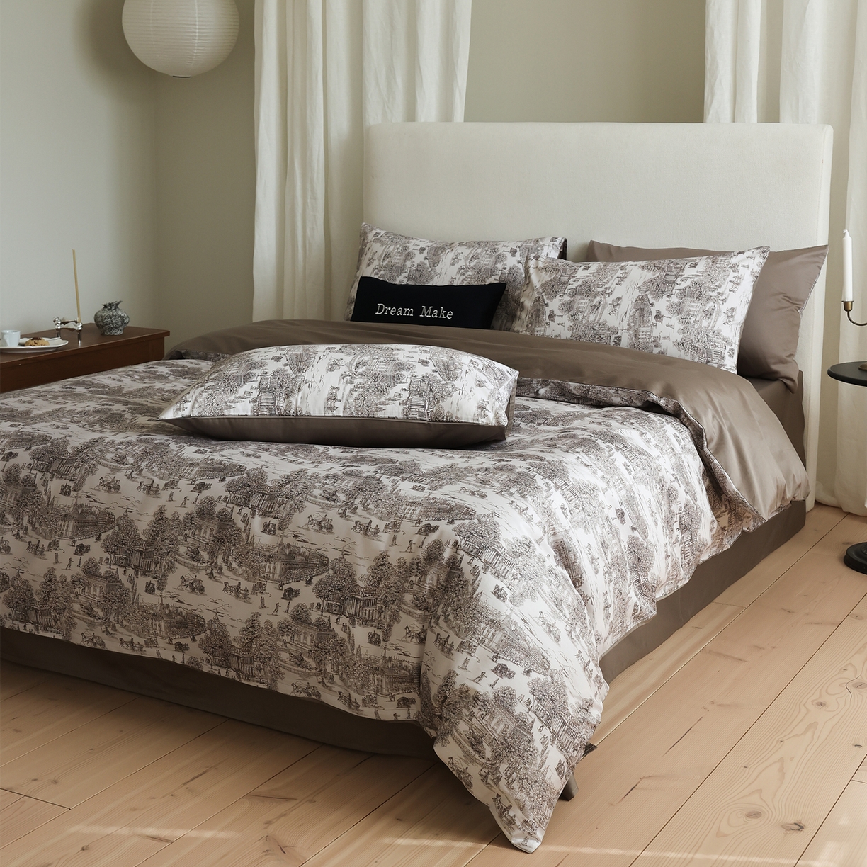 91家纺网 家纺一手货源 找家纺 （总）ONE TWO ONE 121 【会员-20】【控价商品】【提供买家秀】【专版花型】2026新款100s长绒棉全棉床上用品数码印花四件套