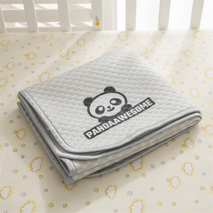 91家纺网 家纺一手货源 找家纺 宅部落 2026新款凉感豆豆儿童凉席席子 酷熊-灰