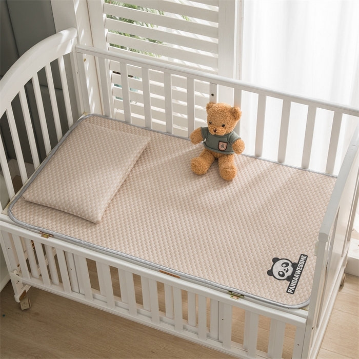 宅部落 2026新款凉感豆豆儿童凉席席子 酷熊-咖色