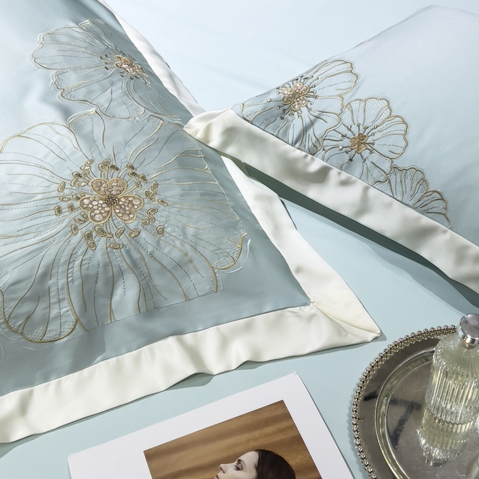 91家纺网 家纺一手货源 找家纺 （总）优贝家纺 2026新款天丝刺绣四件套-莫奈花园