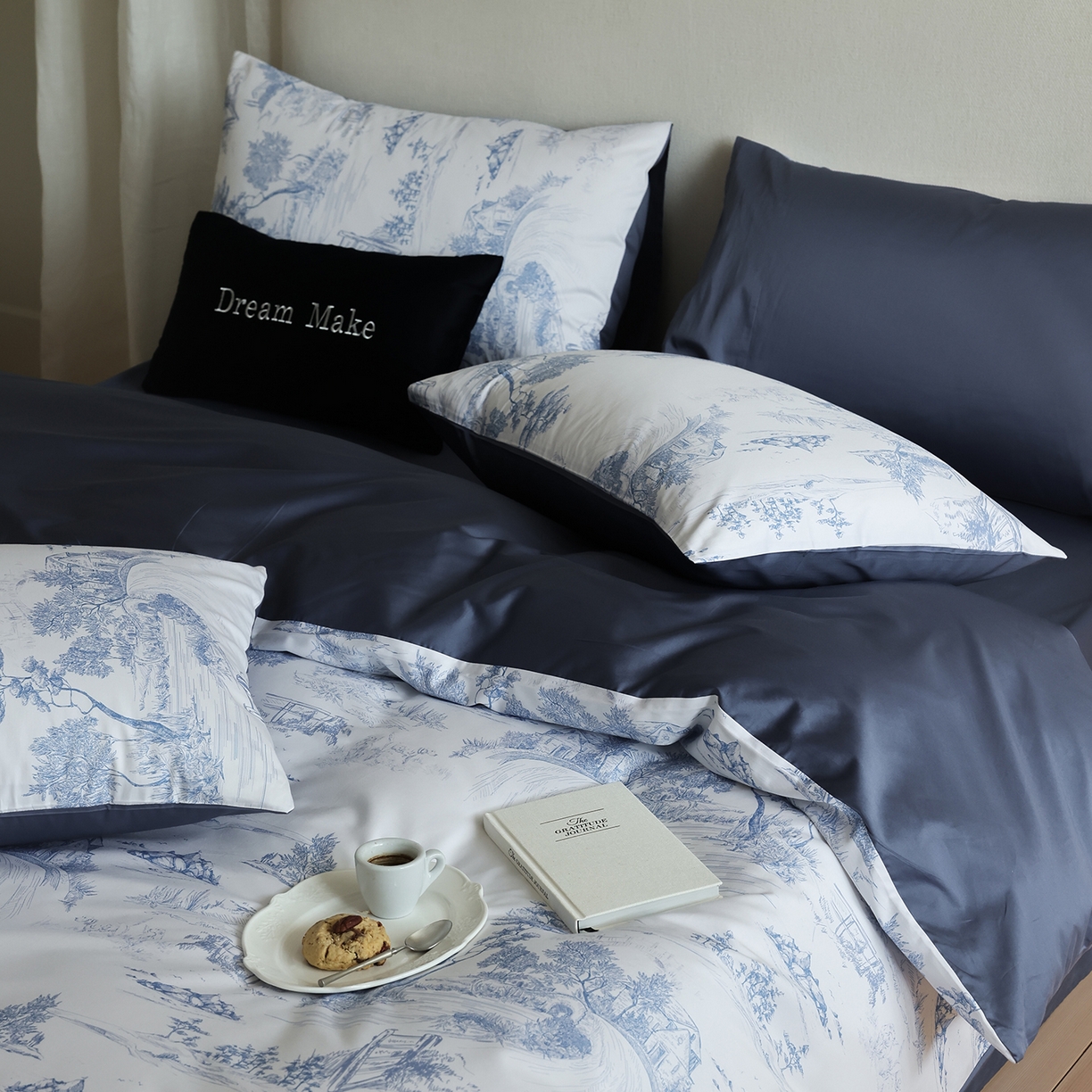 91家纺网 家纺一手货源 找家纺 （总）ONE TWO ONE 121 【会员-20】【控价商品】提供买家秀】【专版花型】  2026新款100s长绒棉全棉床上用品数码印花四件套