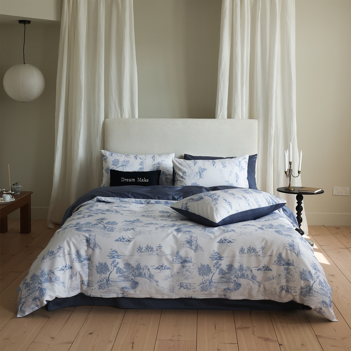 91家纺网 家纺一手货源 找家纺 （总）ONE TWO ONE 121 【会员-20】【控价商品】提供买家秀】【专版花型】  2026新款100s长绒棉全棉床上用品数码印花四件套