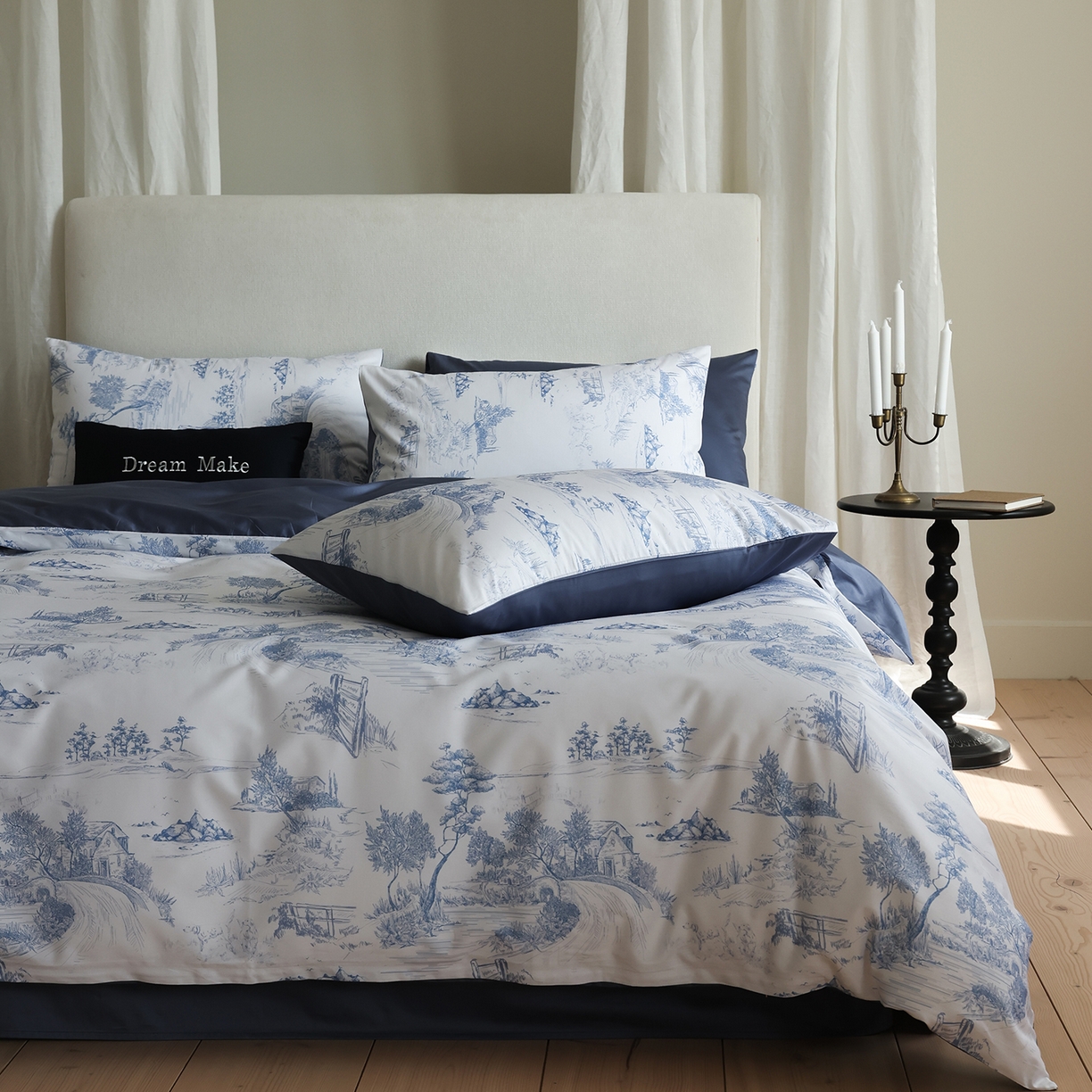 91家纺网 家纺一手货源 找家纺 （总）ONE TWO ONE 121 【会员-20】【控价商品】提供买家秀】【专版花型】  2026新款100s长绒棉全棉床上用品数码印花四件套