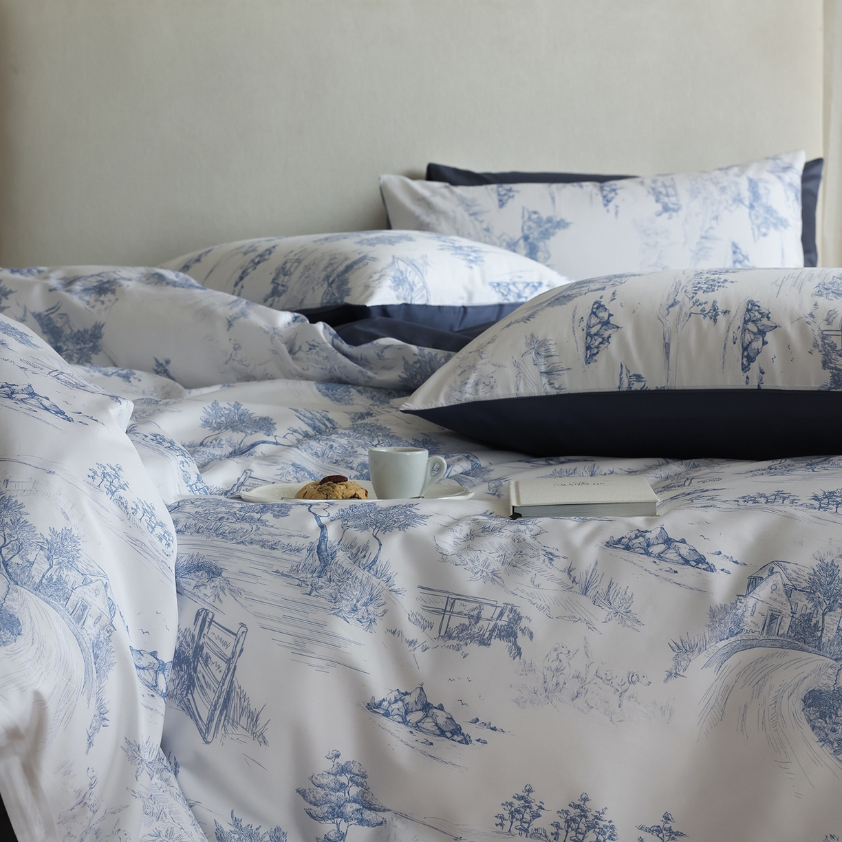 91家纺网 家纺一手货源 找家纺 （总）ONE TWO ONE 121 【会员-20】【控价商品】提供买家秀】【专版花型】  2026新款100s长绒棉全棉床上用品数码印花四件套