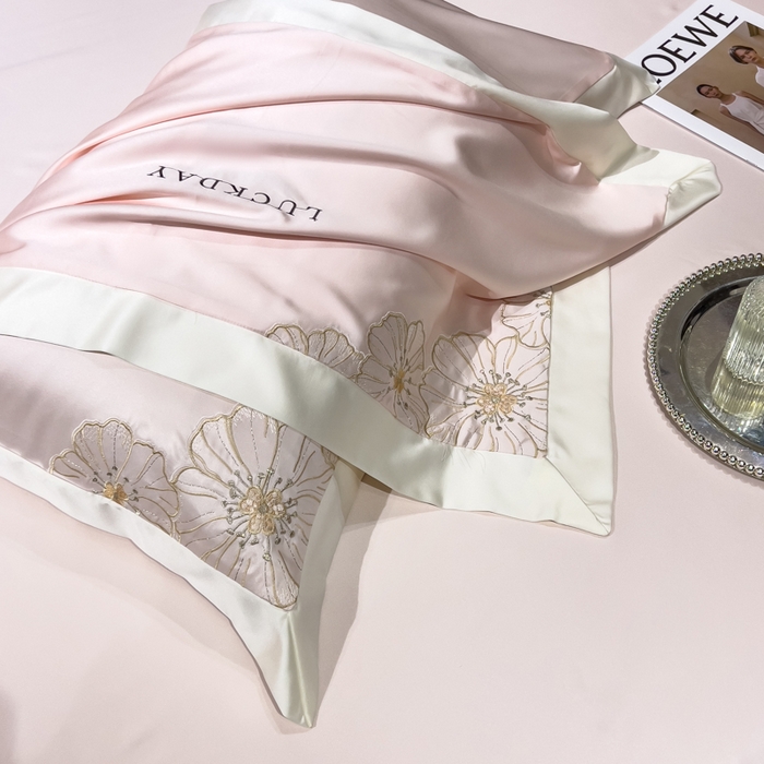 91家纺网 家纺一手货源 找家纺 优贝家纺 2026新款天丝刺绣四件套-莫奈花园 莫奈花园-藕粉