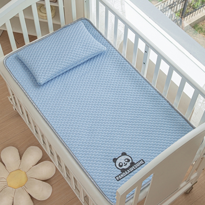 91家纺网 家纺一手货源 找家纺 宅部落 2026新款凉感豆豆儿童凉席席子 酷熊-深蓝