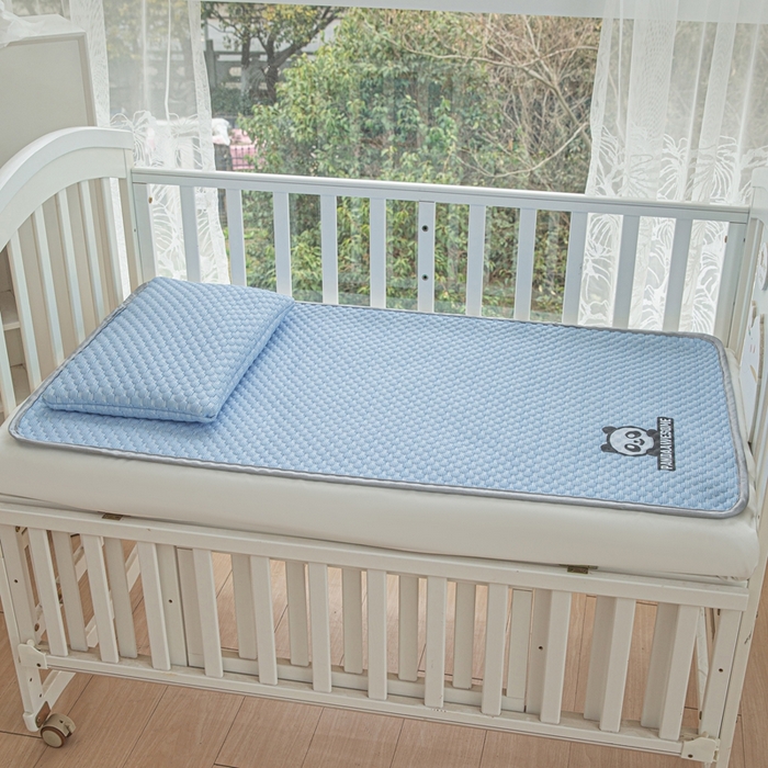 91家纺网 家纺一手货源 找家纺 宅部落 2026新款凉感豆豆儿童凉席席子 酷熊-深蓝