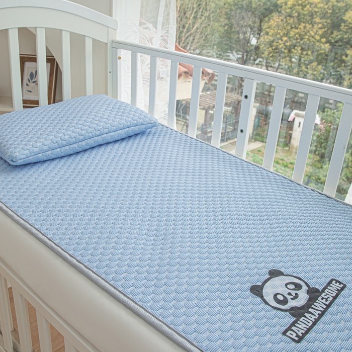 91家纺网 家纺一手货源 找家纺 宅部落 2026新款凉感豆豆儿童凉席席子 酷熊-深蓝