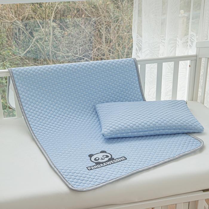 91家纺网 家纺一手货源 找家纺 宅部落 2026新款凉感豆豆儿童凉席席子 酷熊-深蓝