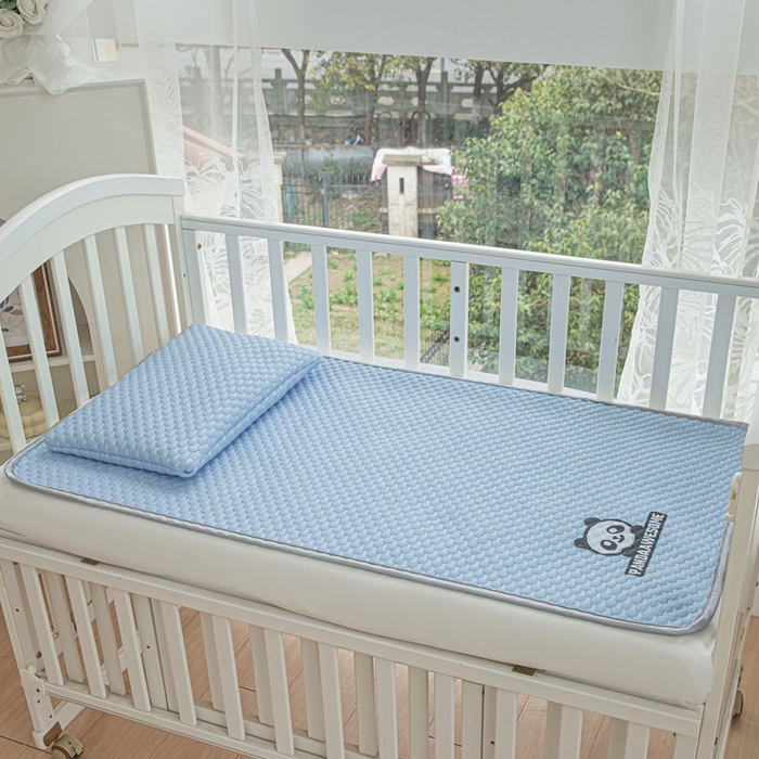 91家纺网 家纺一手货源 找家纺 宅部落 2026新款凉感豆豆儿童凉席席子 酷熊-深蓝