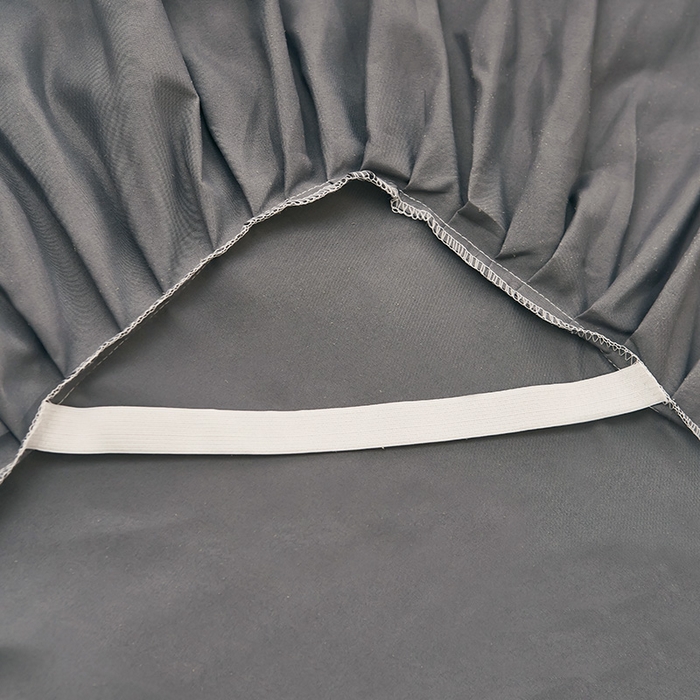 91家纺网 家纺一手货源 找家纺 沐珩家纺 2026新款荷叶边亲肤磨毛单床裙—流年系列 流年-深灰