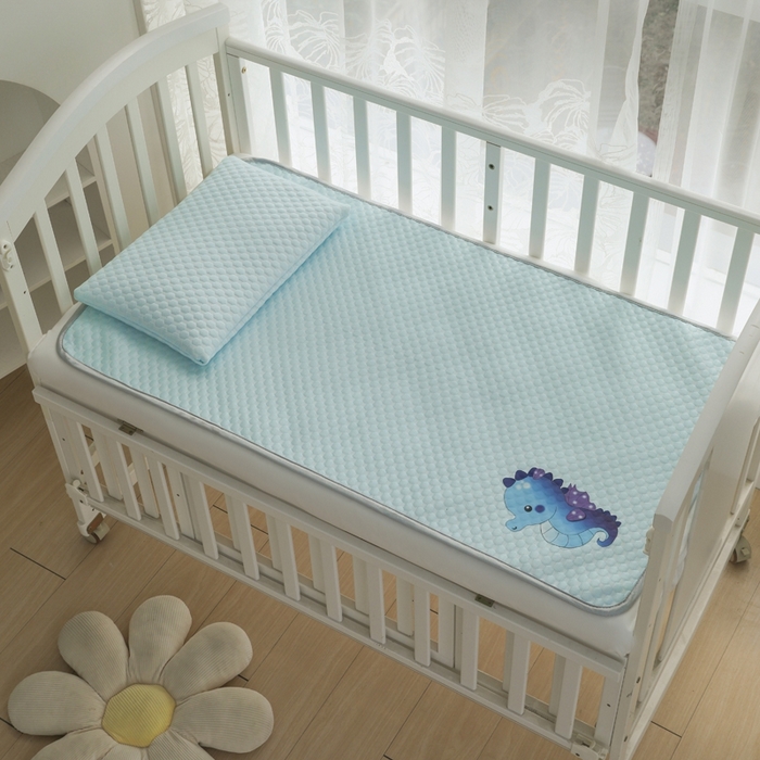 宅部落 2026新款凉感豆豆儿童凉席席子 小海马-淡蓝