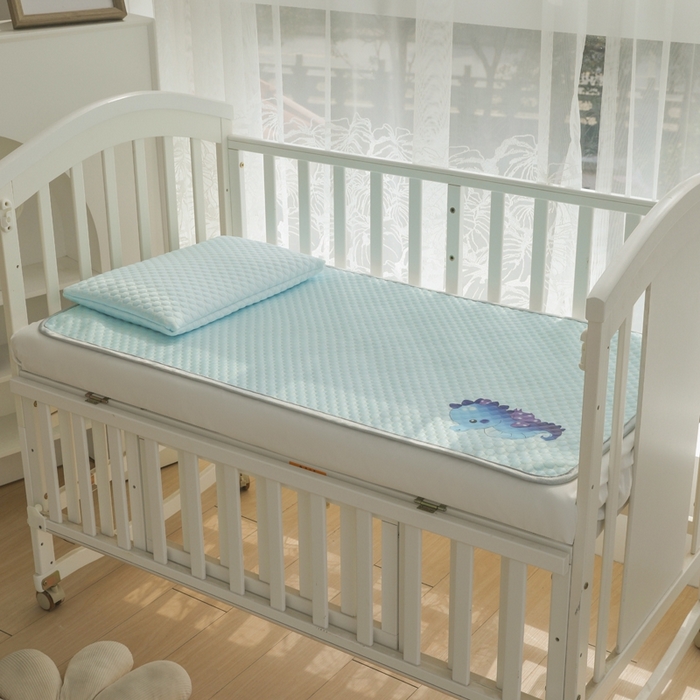 91家纺网 家纺一手货源 找家纺 宅部落 2026新款凉感豆豆儿童凉席席子 小海马-淡蓝