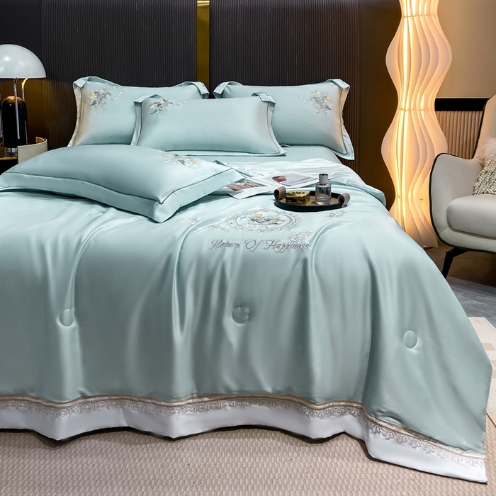 91家纺网 家纺一手货源 找家纺 （总）优贝家纺 2026春夏新款韩系小花边高克重加厚色织提花韩版四件套