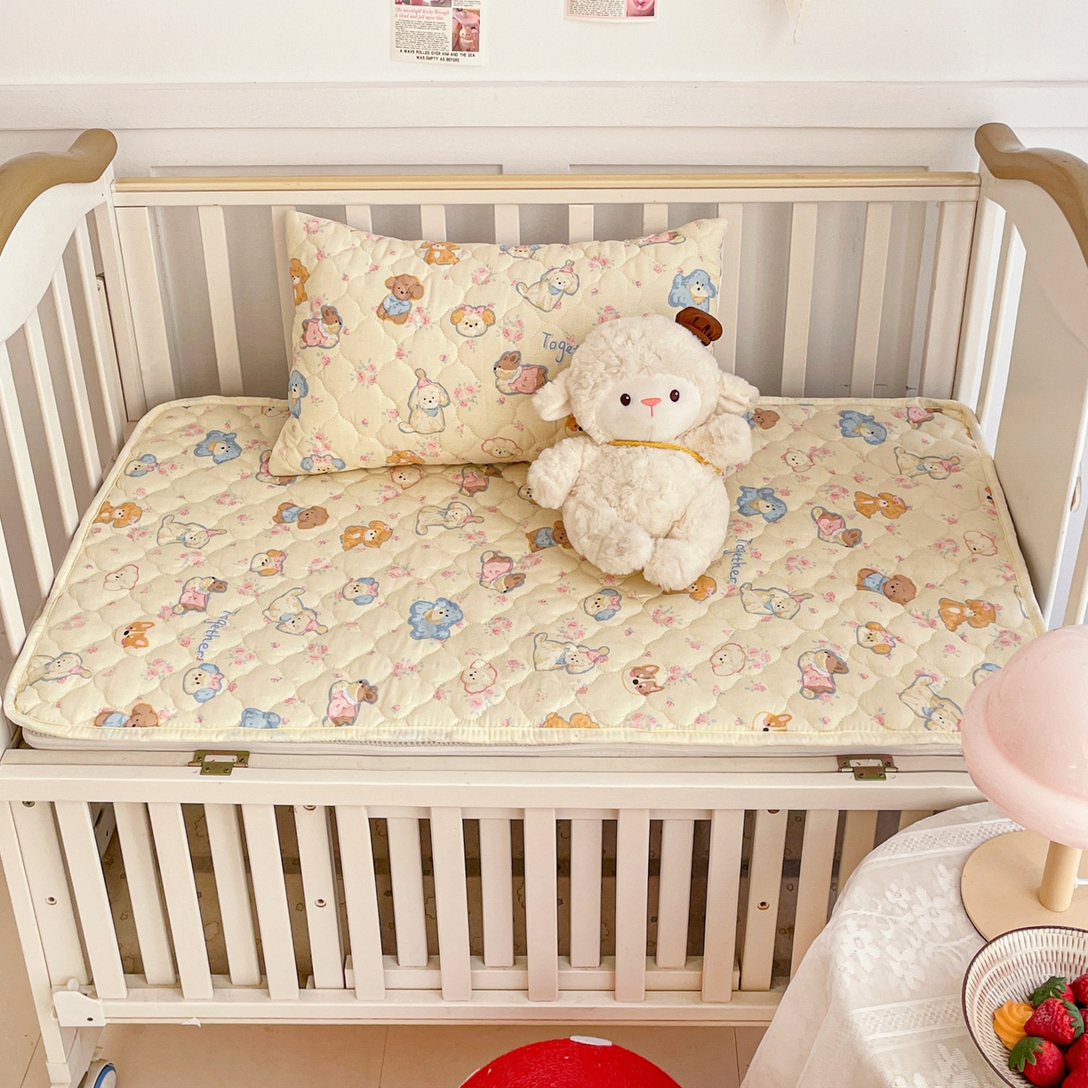 91家纺网 家纺一手货源 找家纺 小桃姐家纺 2026新款全棉纯棉天然棉花床褥防滑床护垫垫子幼儿园床垫儿童床垫 狗狗家族