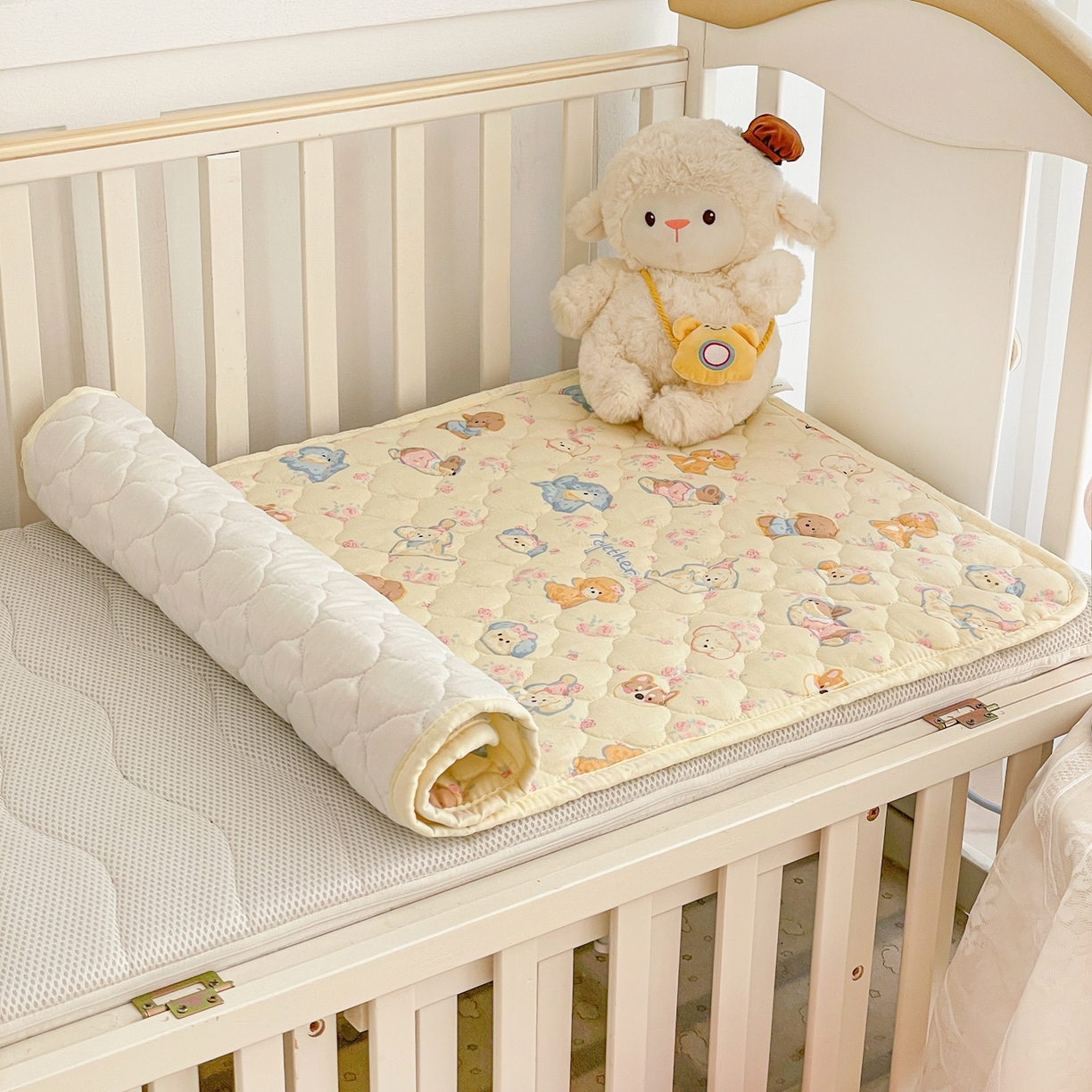 91家纺网 家纺一手货源 找家纺 小桃姐家纺 2026新款全棉纯棉天然棉花床褥防滑床护垫垫子幼儿园床垫儿童床垫 狗狗家族