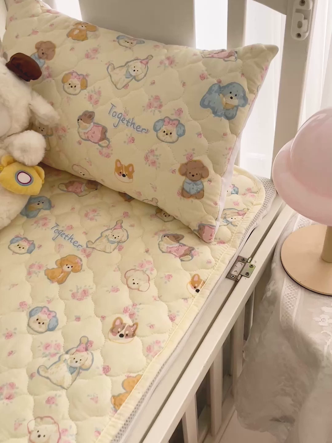 91家纺网 家纺一手货源 找家纺 小桃姐家纺 2026新款全棉纯棉天然棉花床褥防滑床护垫垫子幼儿园床垫儿童床垫 狗狗家族