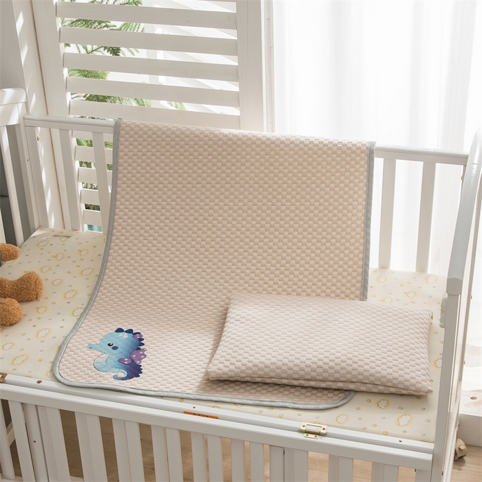 91家纺网 家纺一手货源 找家纺 宅部落 2026新款凉感豆豆儿童凉席席子 小海马-咖色