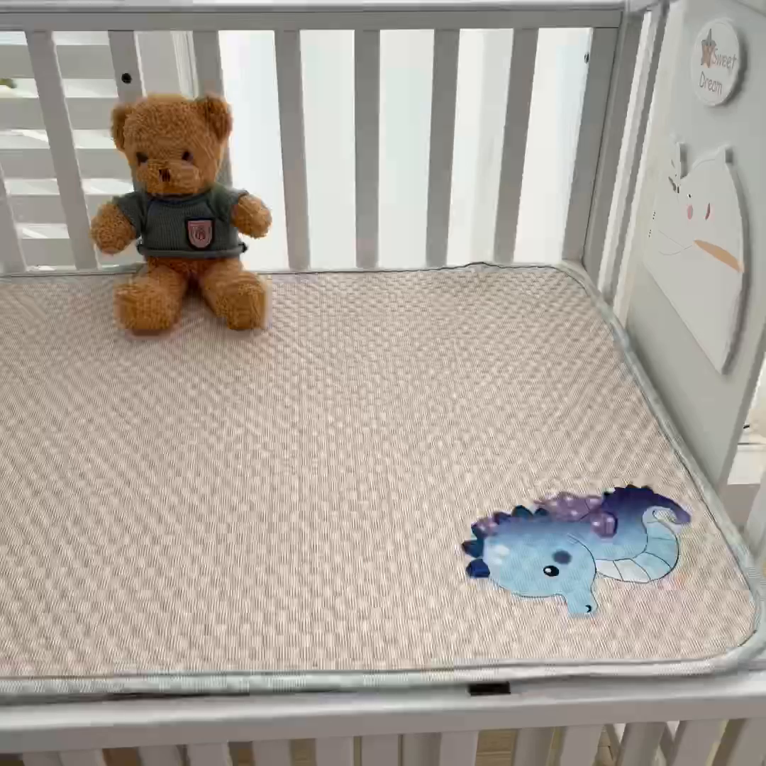 91家纺网 家纺一手货源 找家纺 宅部落 2026新款凉感豆豆儿童凉席席子 小海马-咖色